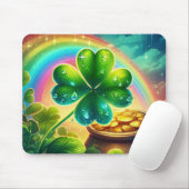 Tapis De Souris Arc-en-ciel Saint Patrick's Day trver (Avec souris)