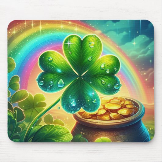 Tapis De Souris Arc-en-ciel Saint Patrick's Day trver (Devant)