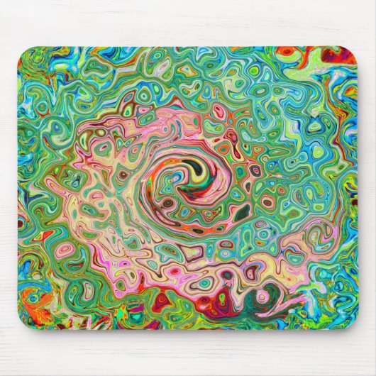 Tapis De Souris Arc-en-ciel Super coloré rétro (Devant)