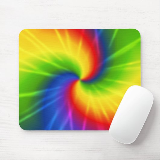 Tapis De Souris Arc-en-ciel (teignez en nouant) (Avec souris)