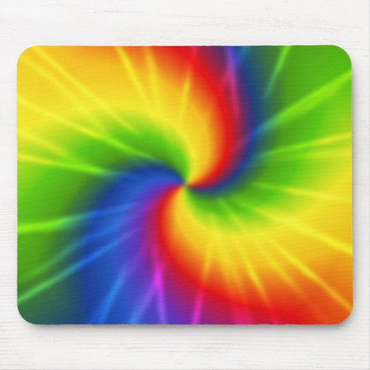 Tapis De Souris Arc-en-ciel (teignez en nouant) (Devant)