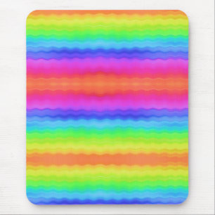 Tapis De Souris Arc-en-ciel Vague Vague Couleur Pastel Progressive