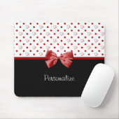 Tapis De Souris Arc rouge et noir Girly de coeurs de point de (Avec souris)