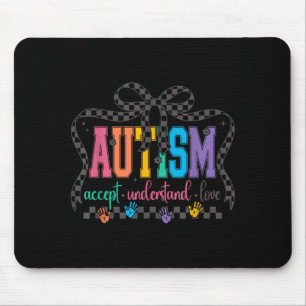 Tapis De Souris Arc Ruban Autisme Accepter Comprendre Amour Autism