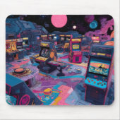 Tapis De Souris Arcade Rétro Futuriste dans l'Espace (Devant)