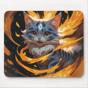 Tapis De Souris Arcane Ember : Le Kitten Flamebound Familier