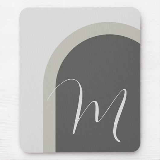 Tapis De Souris Arche moderne simple avec Monogramme initial (Devant)