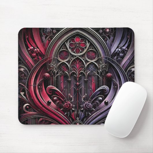 Tapis De Souris Arches gothiques Mousepad (Avec souris)