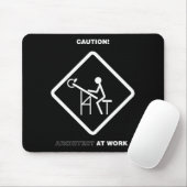 Tapis De Souris Architecte de précaution au travail (Avec souris)
