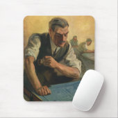 Tapis De Souris Architecte d'entreprise vintage et plans de constr (Avec souris)