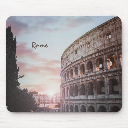 Tapis De Souris Architecture antique Rome coucher de soleil ville (Devant)