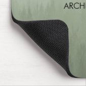 Tapis De Souris Architecture de forêt de brouillard gris (Coin)