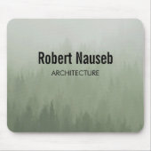 Tapis De Souris Architecture de forêt de brouillard gris (Devant)