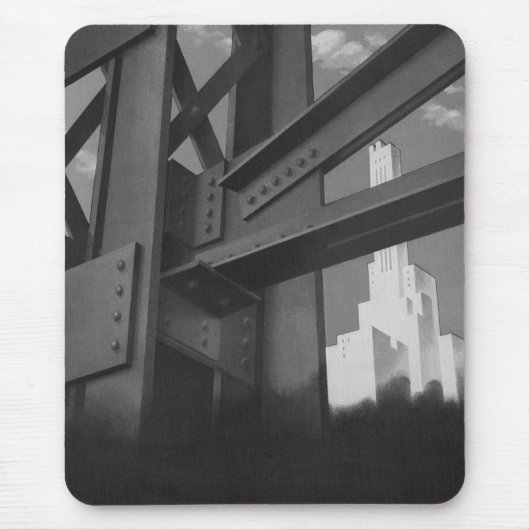 Tapis De Souris Architecture de gratte-ciel de construction en aci (Devant)