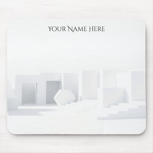Tapis De Souris Architecture monochromatique blanche (Devant)