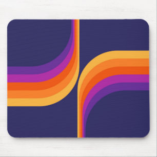 Tapis De Souris Arcs colorés de style rétro