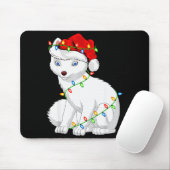 Tapis De Souris Arctic Fox Animal Lover Xmas Santa Hat Arctic Fox (Avec souris)