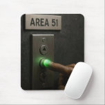 Tapis De Souris Area 51 Elevator Button<br><div class="desc">A dark brown wrinkled alien hand presses a glowing green button labeled 'Area 51' on an elevator panel, sparking curiosity about the secrets of the location</div>