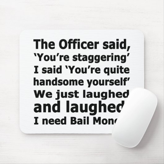 Tapis De Souris Argent de caution (Avec souris)