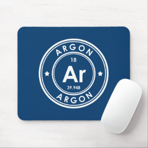 Tapis De Souris Argon Élément bleu Souris Pad