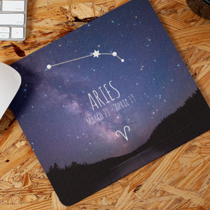 Tapis De Souris Aries Constellation Zodiaque personnalisée