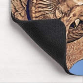 Tapis De Souris Aries Ram Sheep Face Art animal de ferme (Coin)