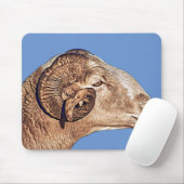 Tapis De Souris Aries Ram Sheep Face Art animal de ferme (Avec souris)