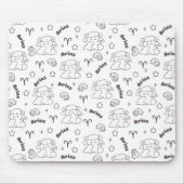 Tapis De Souris Aries Zodiac Elegance - Art Line Bunny & Ram (Devant)