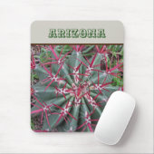 Tapis De Souris Arizona Red Barrel Cactus Plante du désert Sud-oue (Avec souris)