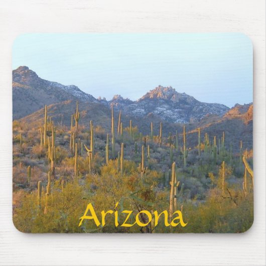 Tapis De Souris Arizona Winter Cactus Mousepad (Devant)