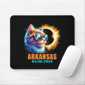 Tapis De Souris Arkansas Total Éclipse Solaire 2024 Cat Éclips Sol (Avec souris)