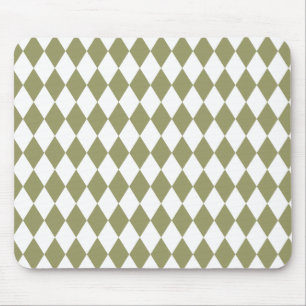 Tapis De Souris Arlequin Avocado et blanc