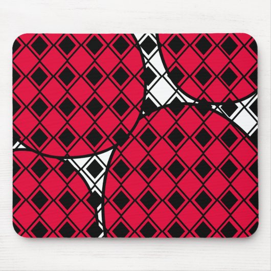 Tapis De Souris Arlequin en Blob Rose (Devant)
