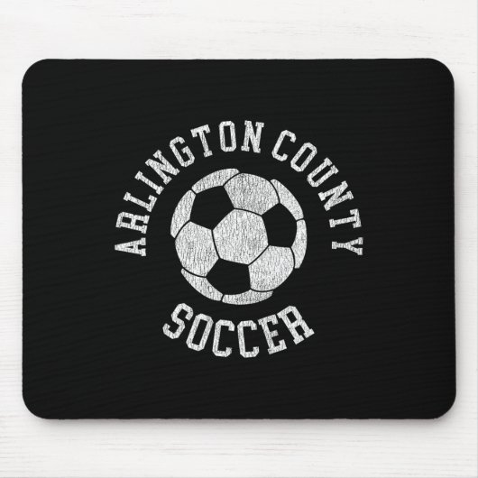 Tapis De Souris Arlington County Soccer Retro Distressed 90's Vint (Devant)