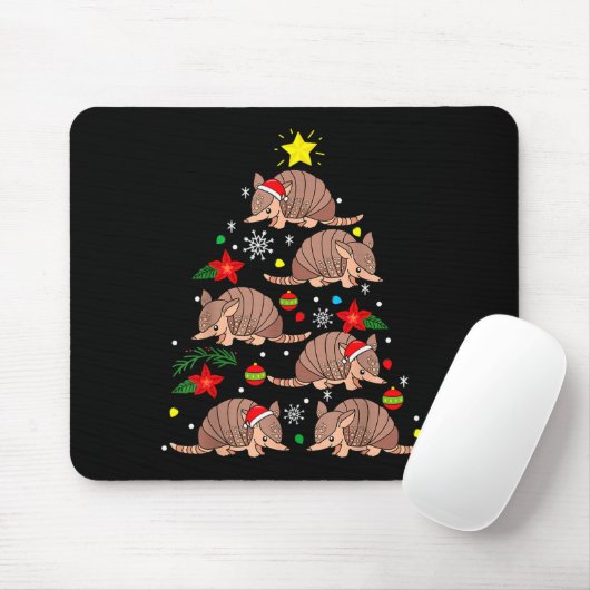 Tapis De Souris Armadillo Christmas Ornament Tree Funny Zookeeper  (Avec souris)