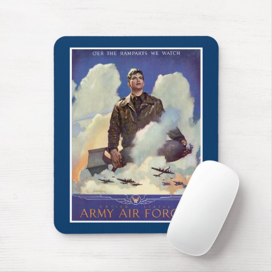 Tapis De Souris Armée de l'air (Avec souris)