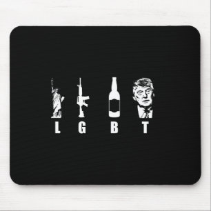 Tapis De Souris Armes à feu Bière Trump 2020 - Trump Pence Maga