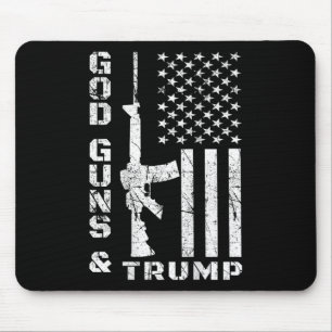 Tapis De Souris Armes à feu et Trump 2e amendement Drapeau Ar15 (r