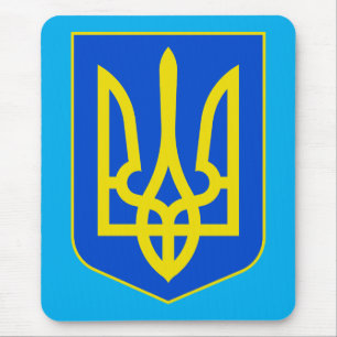 Tapis De Souris Armoirie de l'Ukraine Trident doré Beaux-Arts