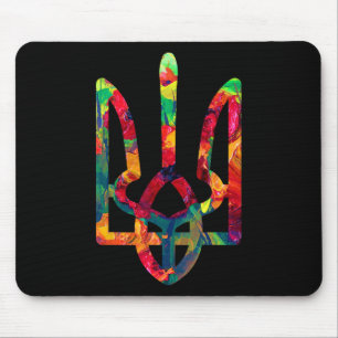 Tapis De Souris Armoiries de l'Ukraine aux couleurs nationales Ukr