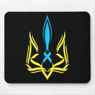 Tapis De Souris Armoiries nationales ukrainiennes Couleurs jaune b