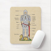 Tapis De Souris Armure de plaque médiévale Circa 1430 (Avec souris)