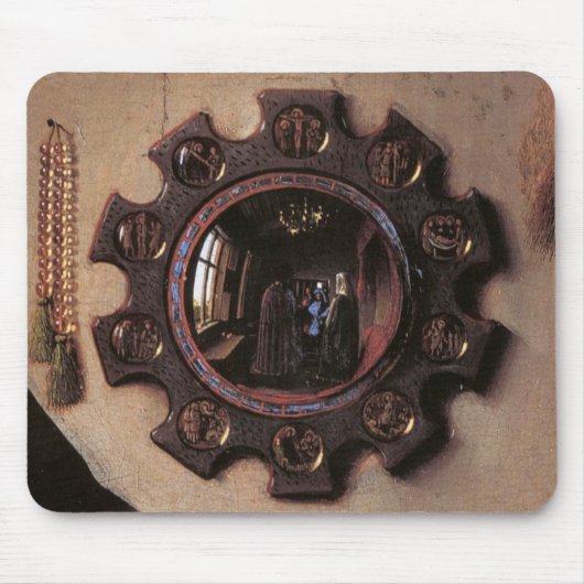 Tapis De Souris Arnolfini et portrait d'épouse (détail) (Devant)