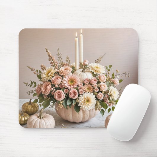 Tapis De Souris Arrangement d'automne rose (Avec souris)