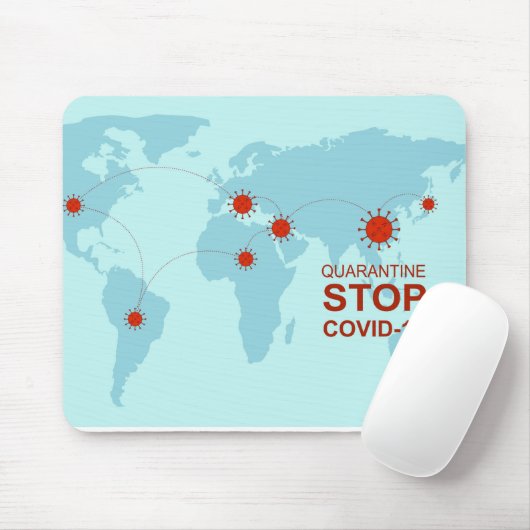 Tapis De Souris arrêt covid19 Mousepad (Avec souris)
