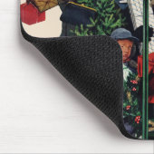 Tapis De Souris Arrêt d'autobus à Noël (Coin)