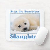 Tapis De Souris Arrêter l'abattage des phoques (Avec souris)