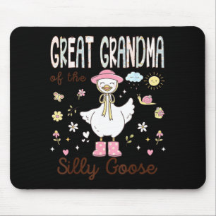 Tapis De Souris Arrière-grand-mère Silly Goose Première œuvre d'ar