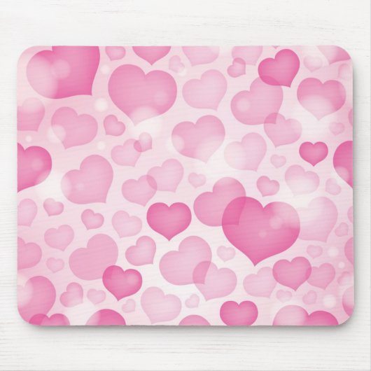 Tapis De Souris Arrière - plan avec des coeurs (Devant)