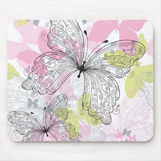 Tapis De Souris Arrière - plan avec le papillon (Devant)